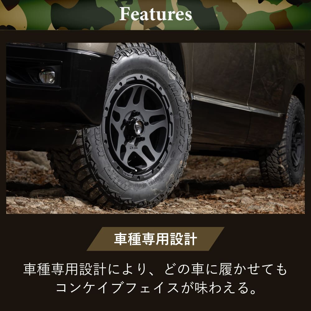 DELTA FORCE OVAL 16x7.0J 5/114.3 +35 hab 73φマットブラック デリカ